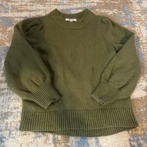 Madewell Textured Olive Crew Neck Sweater